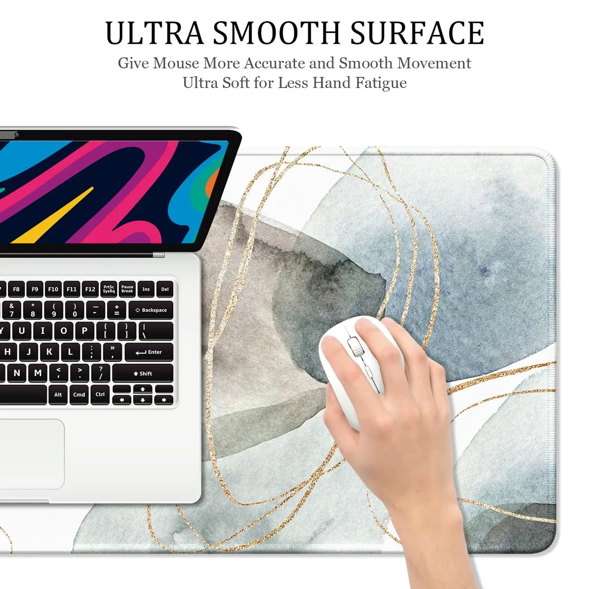 Niniubye Desk Mat 32" x 16" XXL Large Gaming Mouse Pad | Minimalism Abstract Art Desk Decor - view 4