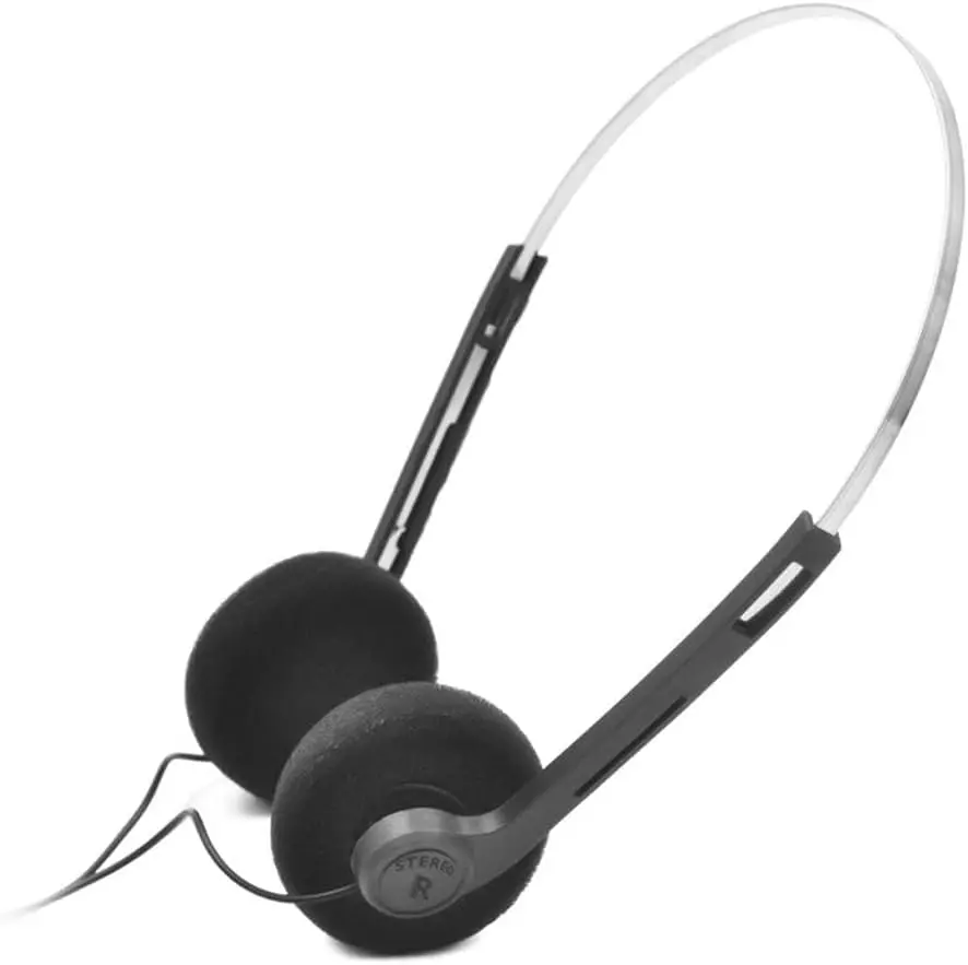 Galepromot Black Retro Over-Ear Headphones with Cord | Hi-Fi Stereo Sound - view 2