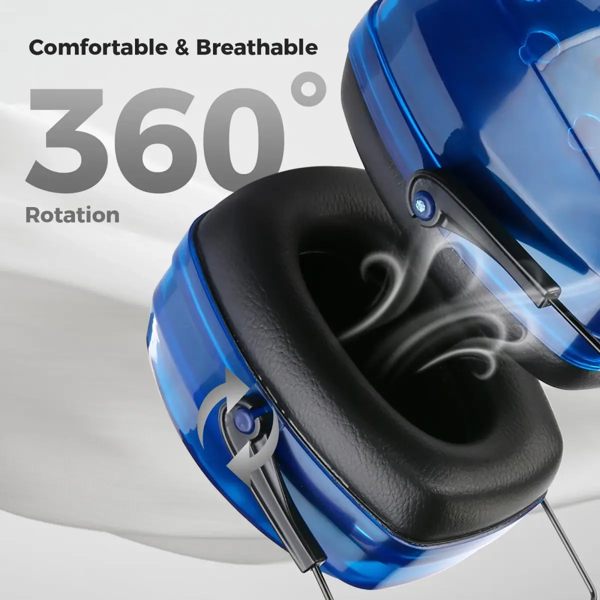 ProCase SNR33dB Noise Reduction Ear Muffs, Adult Hearing Protection | Crystalnavy, Adjustable Padded Headband, ANSI S3.19 Certified - view 8