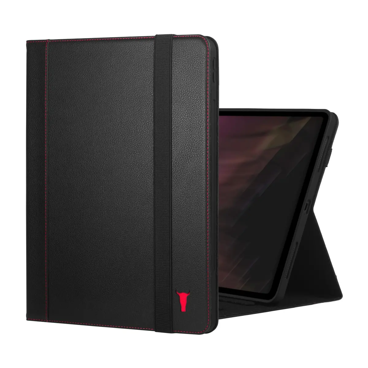 TORRO iPad Pro 13” Case Black with Red Detail | Premium Leather with Stand & Apple Pencil Connectivity - main product image