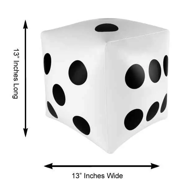 Super Z Outlet Giant Inflatable Dice Toys 33cm (13 inch) Pack of 2 | Fun Pool & Beach Game Accessory - view 8