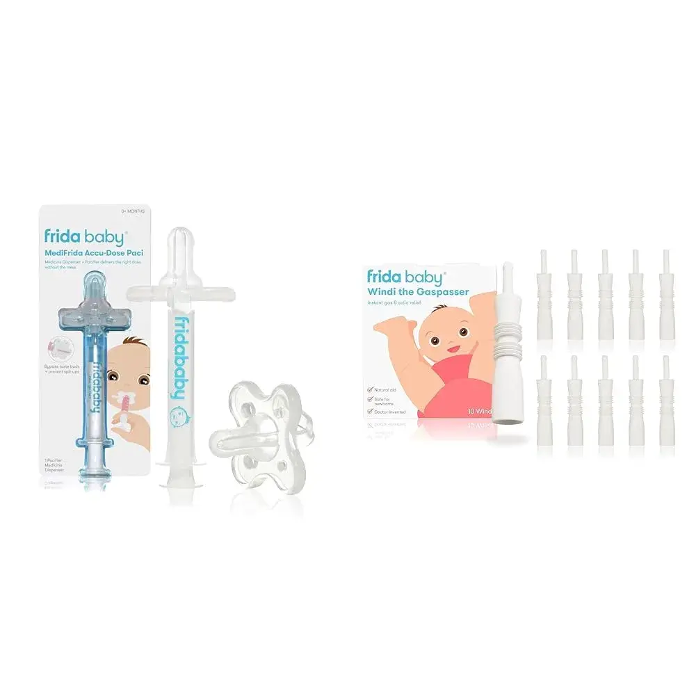 Frida Baby Medicine Pacifier & Windi Gas Relief - 10 Count | Accurate Dosing & Natural Colic Relief - main product image