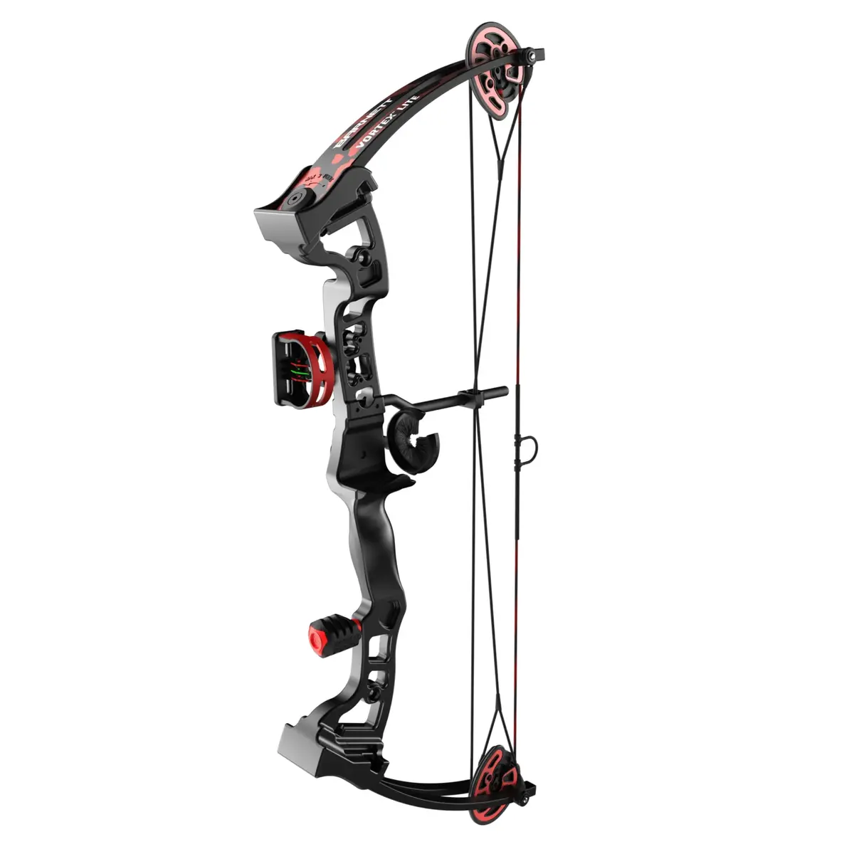 Barnett Vortex Lite G3 Youth Bow 22-25in Draw, 18-29lb, Fiber Optic Sight, D Loop, Quiver, Safety (110c) - main product image