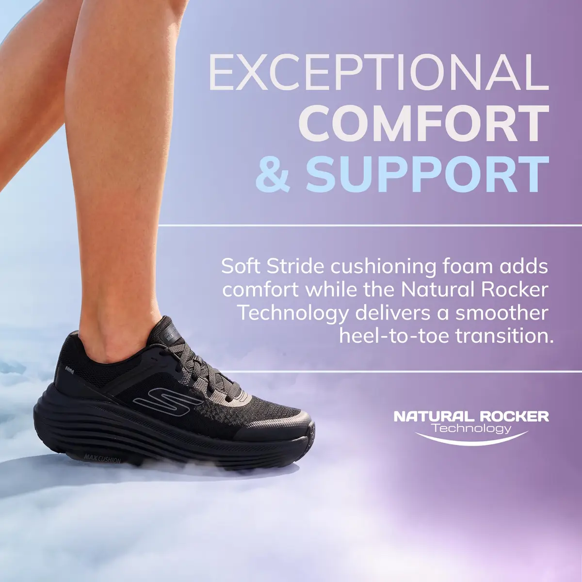Skechers Women's Max Cushioning Endeavour Canova Sneakers, Black, 7.5 | Superior Comfort & Support - view 4