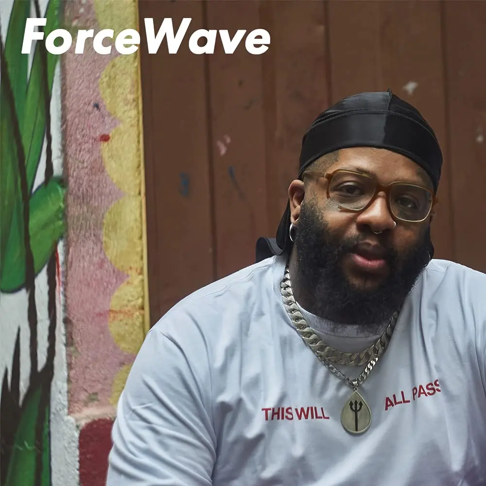 ForceWave Silky Durags and Wave Cap Set (5-Pack, Black Blue Pink Purple) | Moisture-Retaining Satin for 360 Waves - view 9