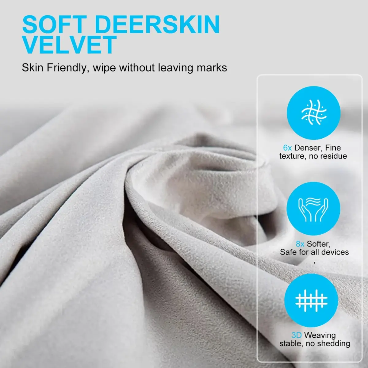 MUBUY-GOL Microfiber Liner Cleaning Cloth 3 Pack 290mm x 195mm | Cleans Screens & Laptops - view 5