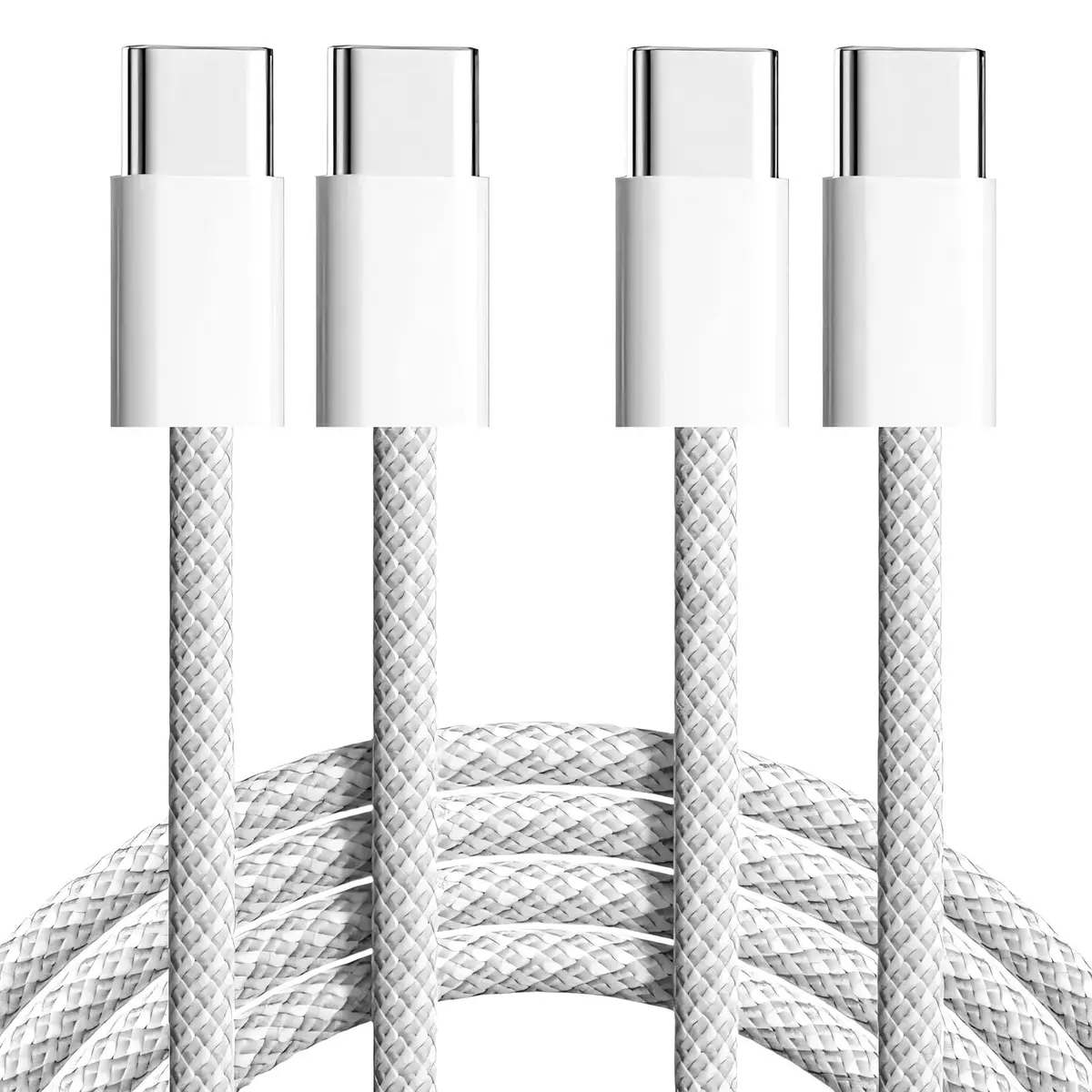 TOP-UP Braided USB C to USB C Cable 3.3FT 2 Pack | 60W PD Fast Charging & Data Sync - main product image