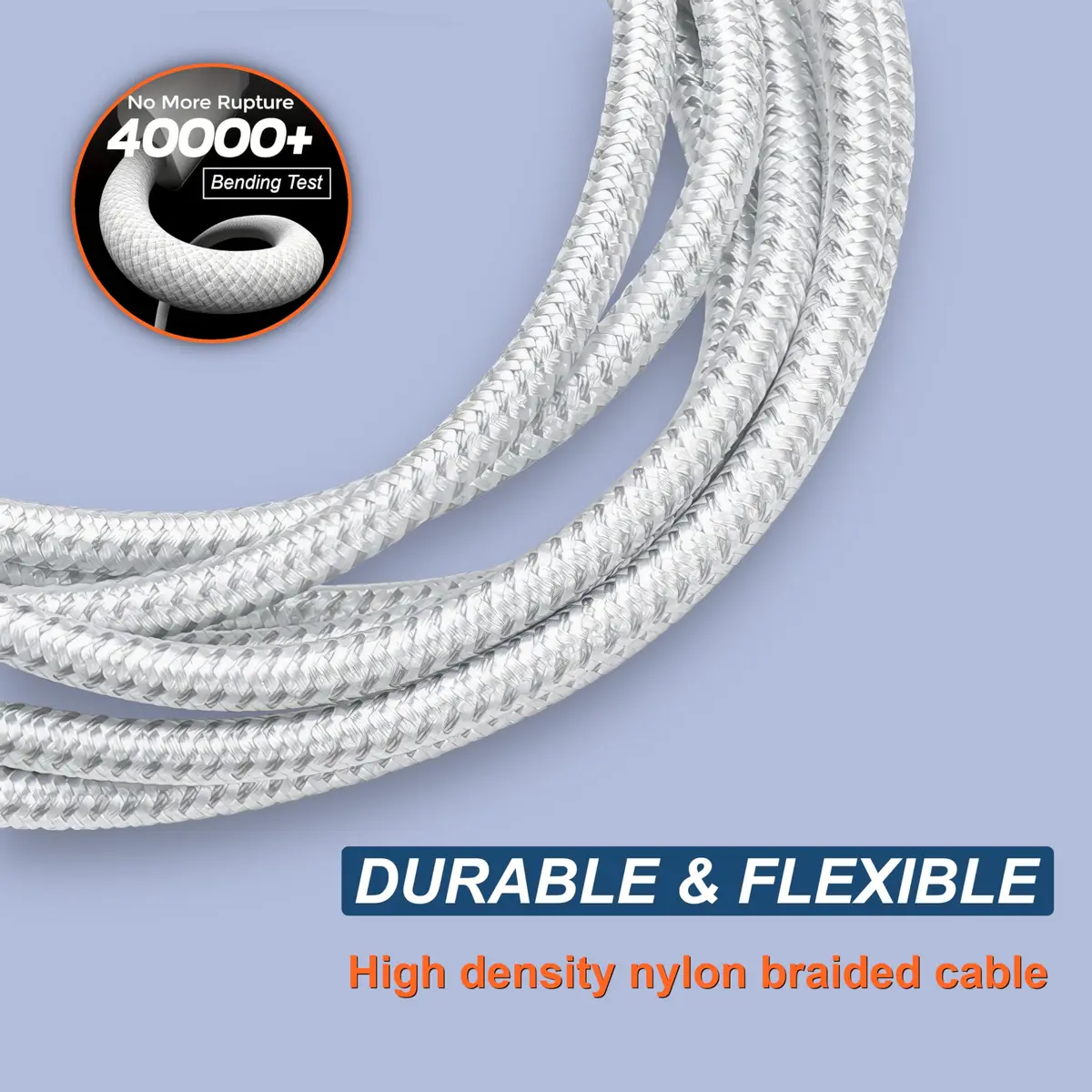 TOP-UP Braided USB C to USB C Cable 3.3FT 2 Pack | 60W PD Fast Charging & Data Sync - view 5