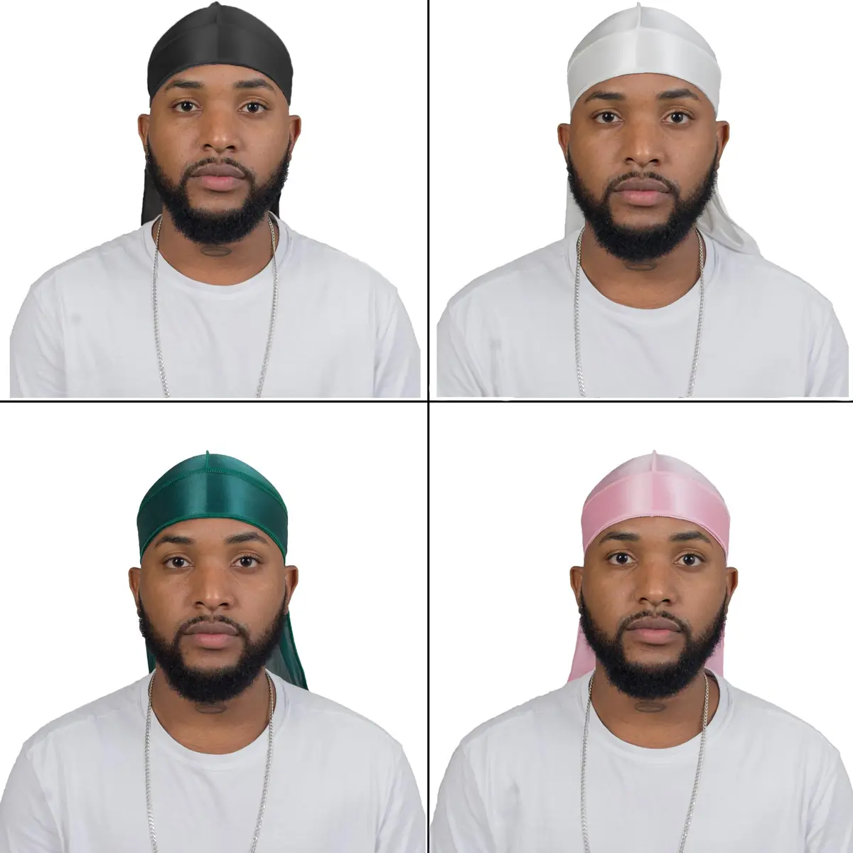 ForceWave Silky Durag and Wave Cap Set for Men & Women | 5-Piece Value Pack with 43" Long Tails - view 3