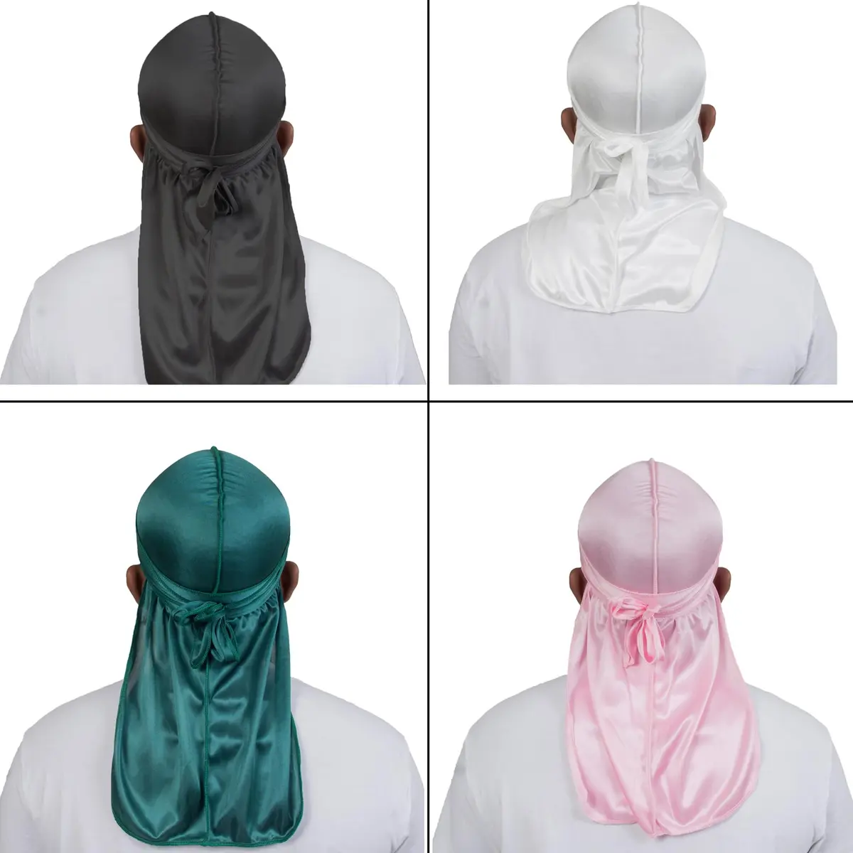 ForceWave Silky Durag and Wave Cap Set for Men & Women | 5-Piece Value Pack with 43" Long Tails - view 5