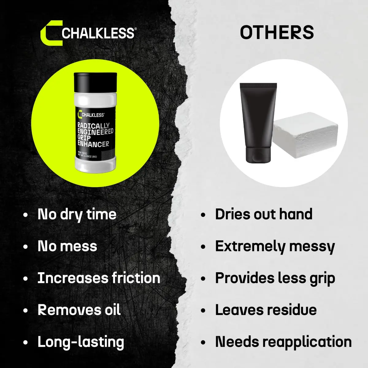 Chalkless Grip Enhancer 8g (0.28 oz) | Premium Liquid Chalk Alternative for Weightlifting, Yoga, Gaming - view 9