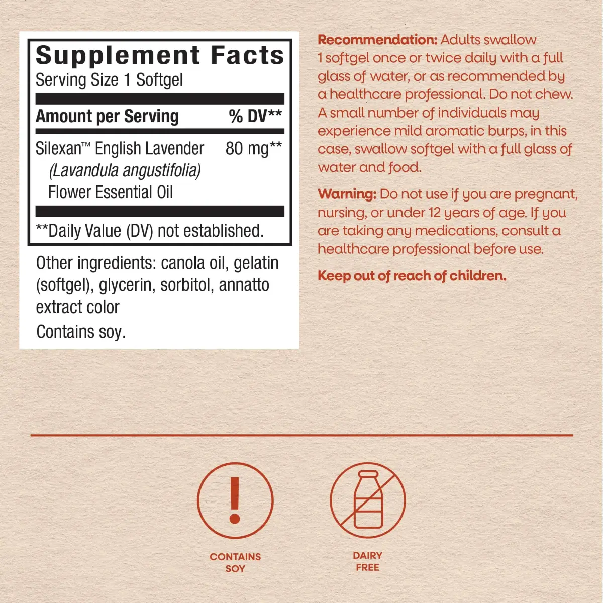 Nature's Way CalmAid Lavender Oil Supplement 90 Softgels | Clinically Studied Silexan for Calm & Stress Support - view 6