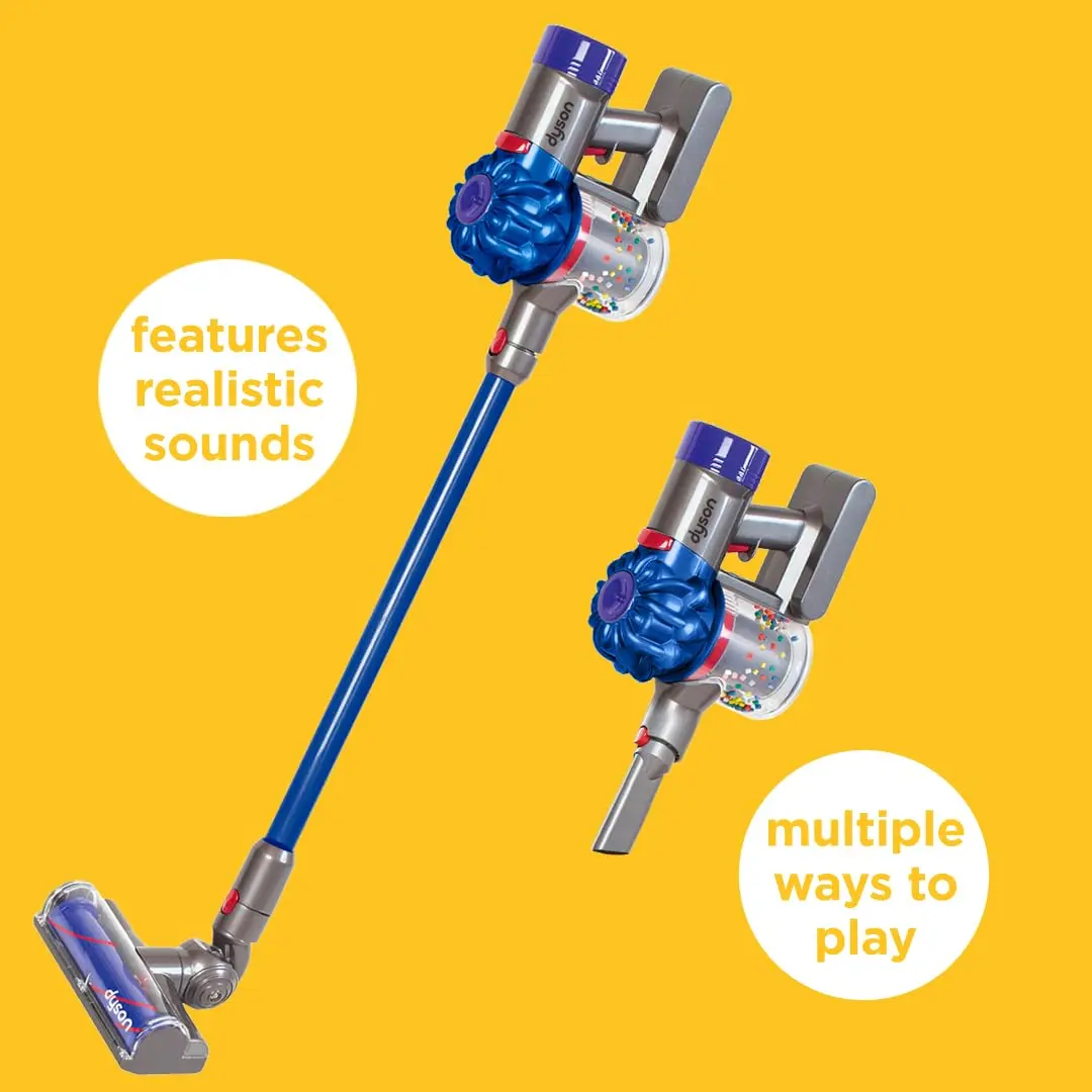 Casdon Dyson Cordless Vacuum Blue | Interactive & Licensed Toy for Kids 3+ | Realistic Role-Play Fun - view 2