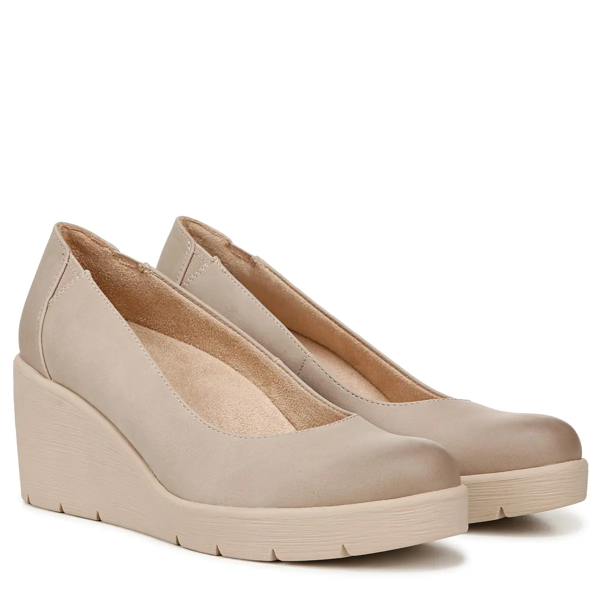 Naturalizer Soul Women's About Time Wedge Casual Shoe Warm Taupe Tan 6 Wide | ContourFIT Arch Support - view 9