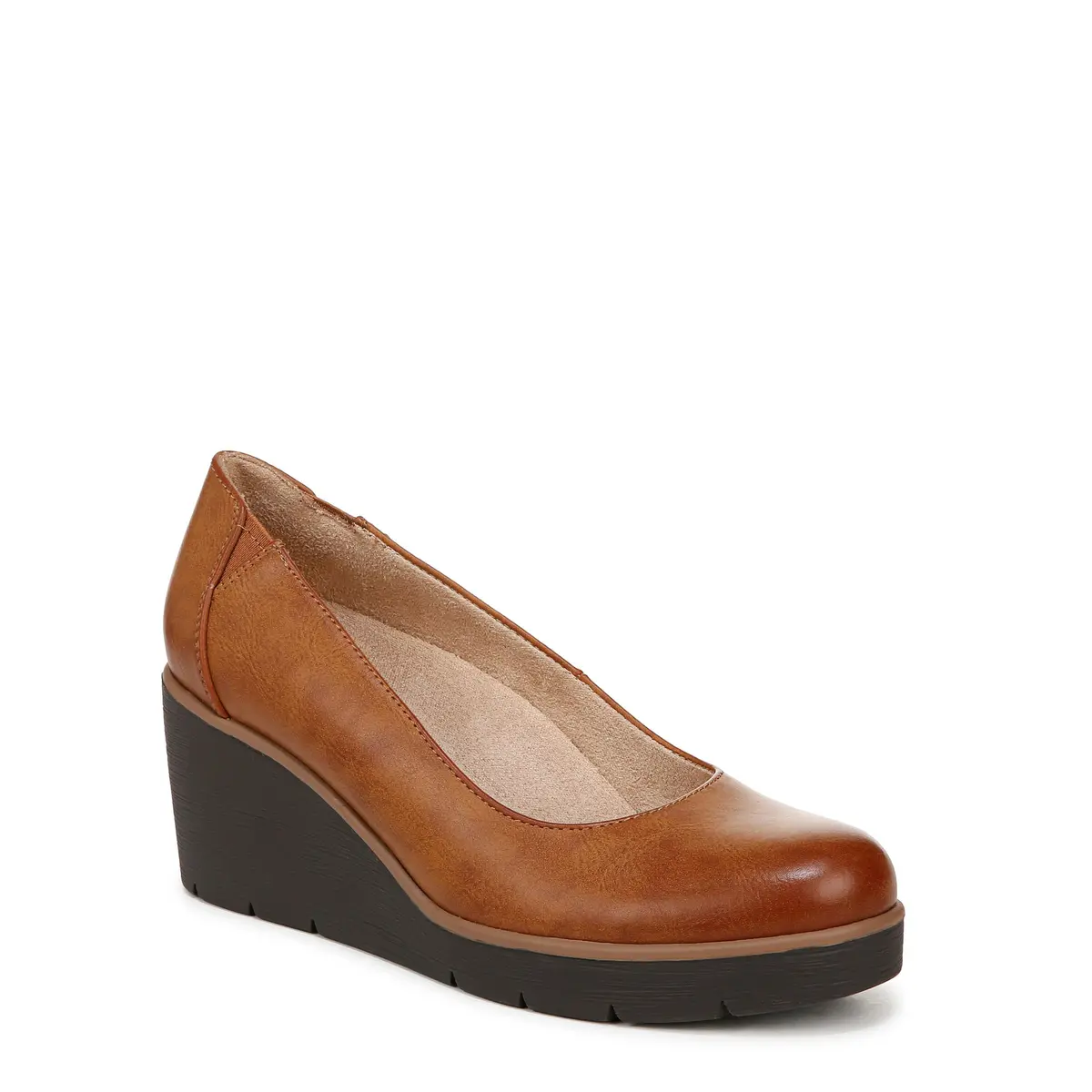 Naturalizer Soul Women's About Time Wedge Casual Shoe Gingerbread Brown 7 Wide | ContourFIT Arch Support - view 6