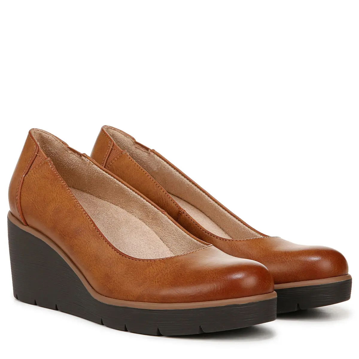 Naturalizer Soul Women's About Time Wedge Casual Shoe Gingerbread Brown 7 Wide | ContourFIT Arch Support - view 7