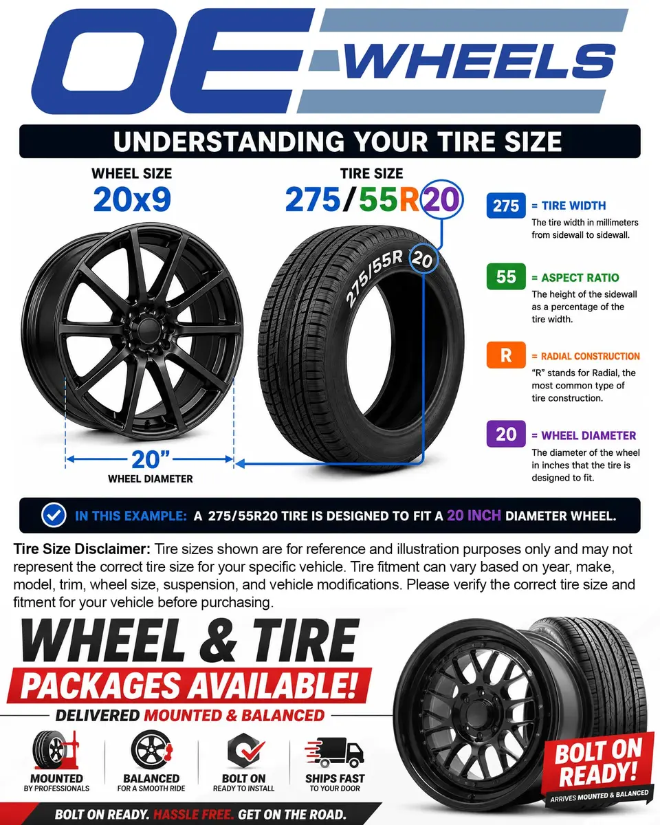 OE Wheels CV70B 20x8.5 Chrome Rims | 8x180 Bolt Pattern, 47ET Offset, 20-inch Alloy Wheels - view 7