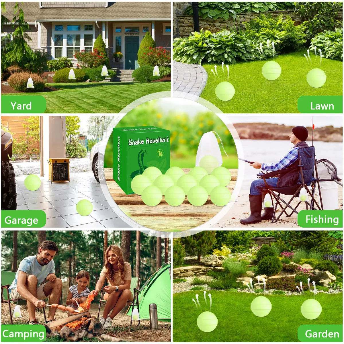 Enbabbor 24 Pc Snake Repellent Balls | Natural Yard & Indoor Snake Deterrent - view 4