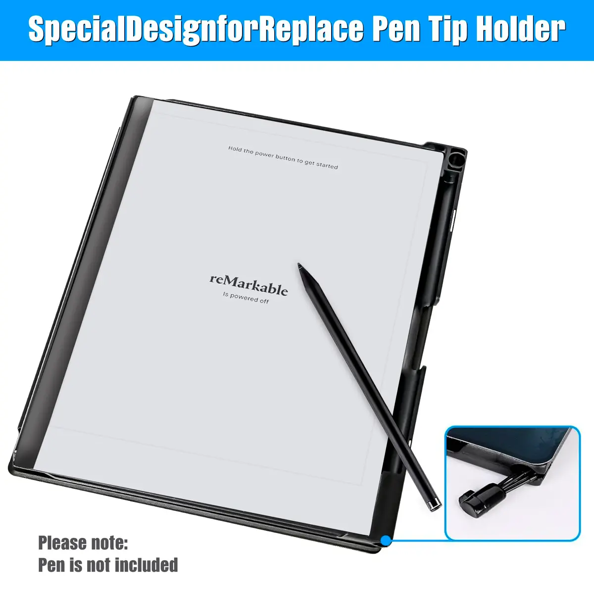 QIOFEARTH Case for Remarkable 2 Paper Tablet 10.3" | Slim Protective Cover with Pen Holder - view 5