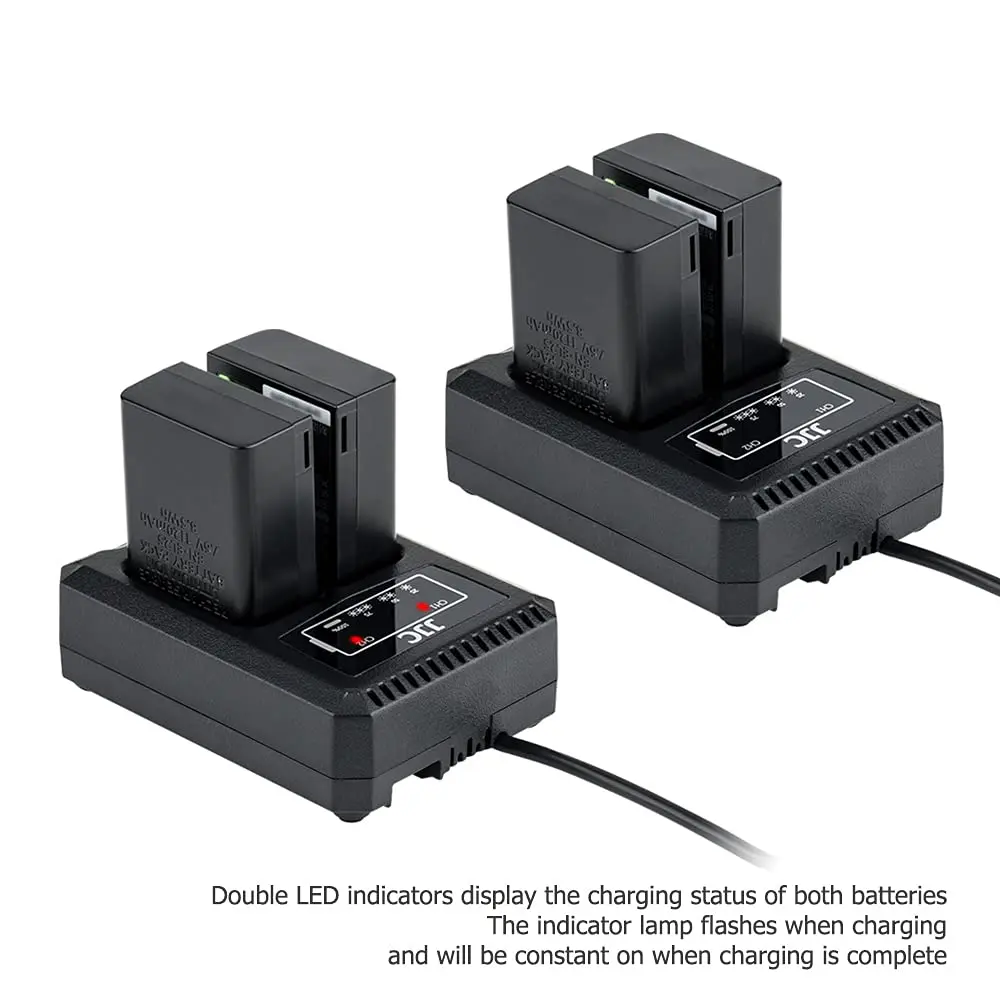 JJC EN-EL25 Battery Charger Dual Slot for Nikon Z50 II Z50 Z30 Zfc Cameras | USB Power & Overheat Protection - view 5