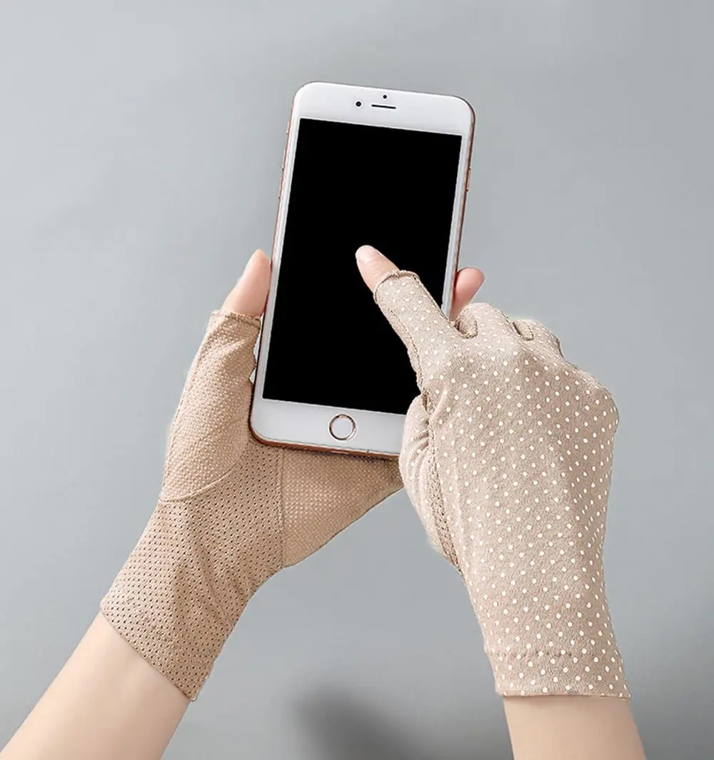 Eohak Women Driving Gloves Sun UV Protection Glove Touchscreen Half-Finger Gloves | Breathable, Anti-Slip, Summer Fit - view 10