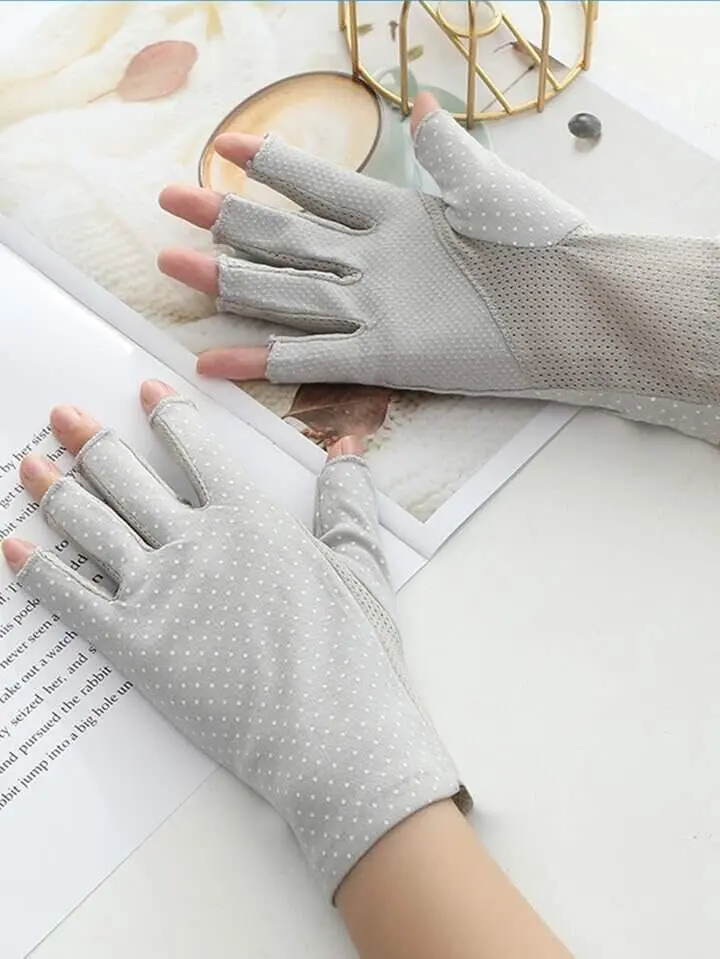 Eohak Women Driving Gloves Sun UV Protection Glove Touchscreen Half-Finger Gloves | Breathable, Anti-Slip, Summer Fit - view 3