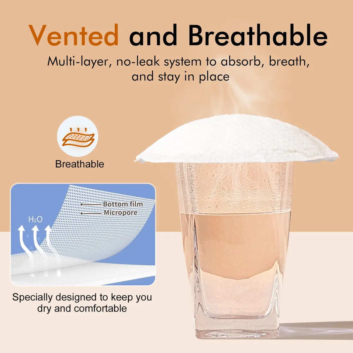 NCVI Super Absorbent Nursing Pads 180 Count | Stay Dry & Leakproof for Moms - view 6