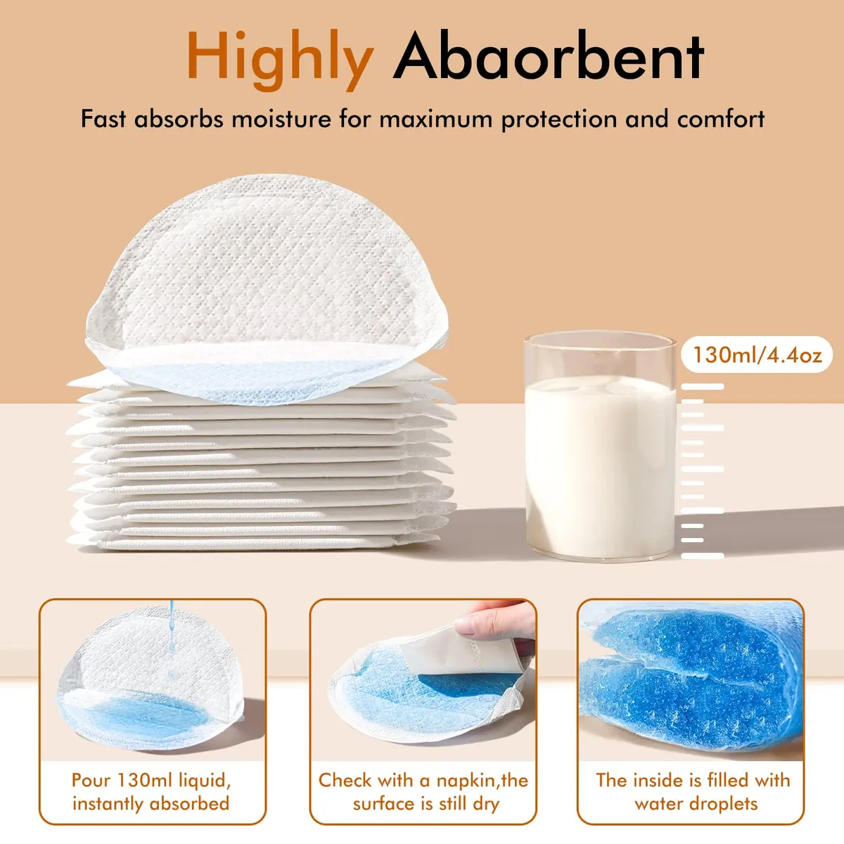 NCVI Super Absorbent Nursing Pads 180 Count | Stay Dry & Leakproof for Moms - view 2