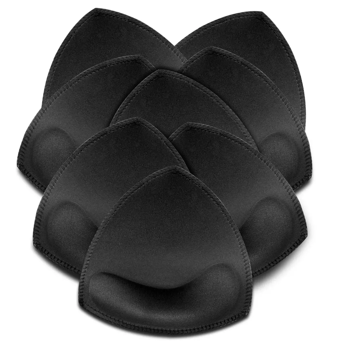 KSang Bra Pads Inserts for B Cup - 4 Pairs Black | Quality Replacement Bra Padding - main product image