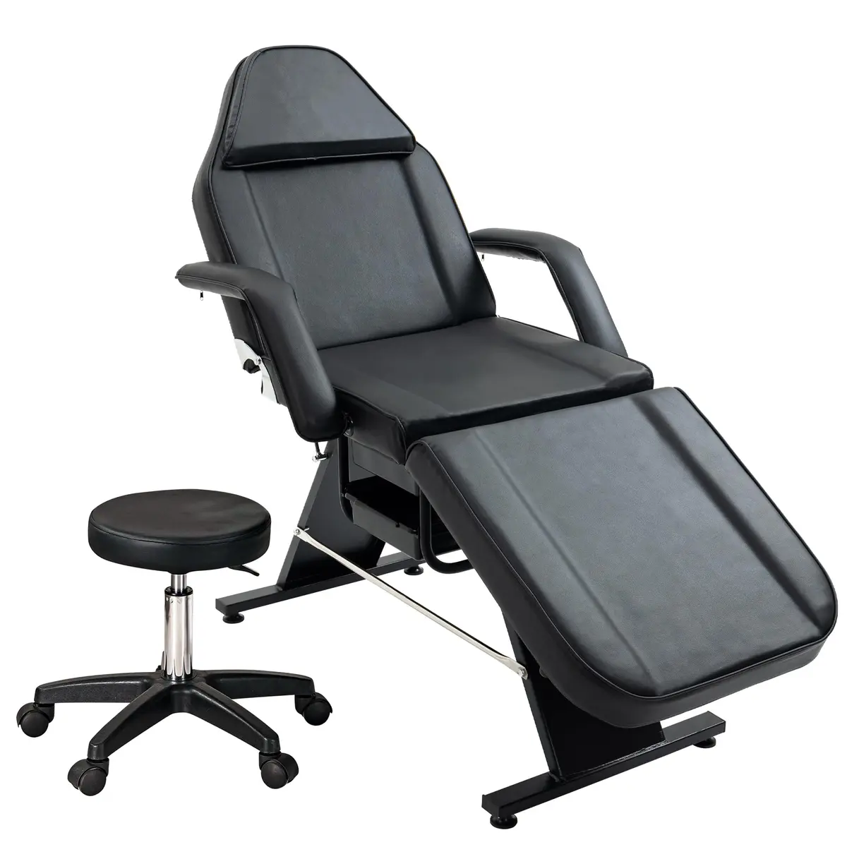 Brisca Massage Salon Tattoo Chair with Two Trays | Adjustable Full-Body Spa Bed & Esthetician Chair - view 8