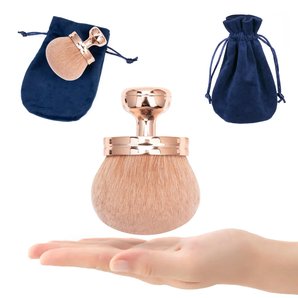 BABYSHEEP Extra Large Body Makeup Brush 3.2inch Rose Gold-Gold | Flawless Self Tan & Body Application - view 6