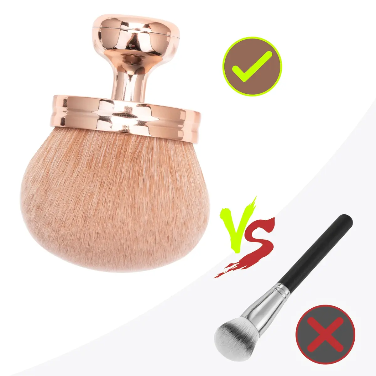 BABYSHEEP Extra Large Body Makeup Brush 3.2inch Rose Gold-Gold | Flawless Self Tan & Body Application - view 3