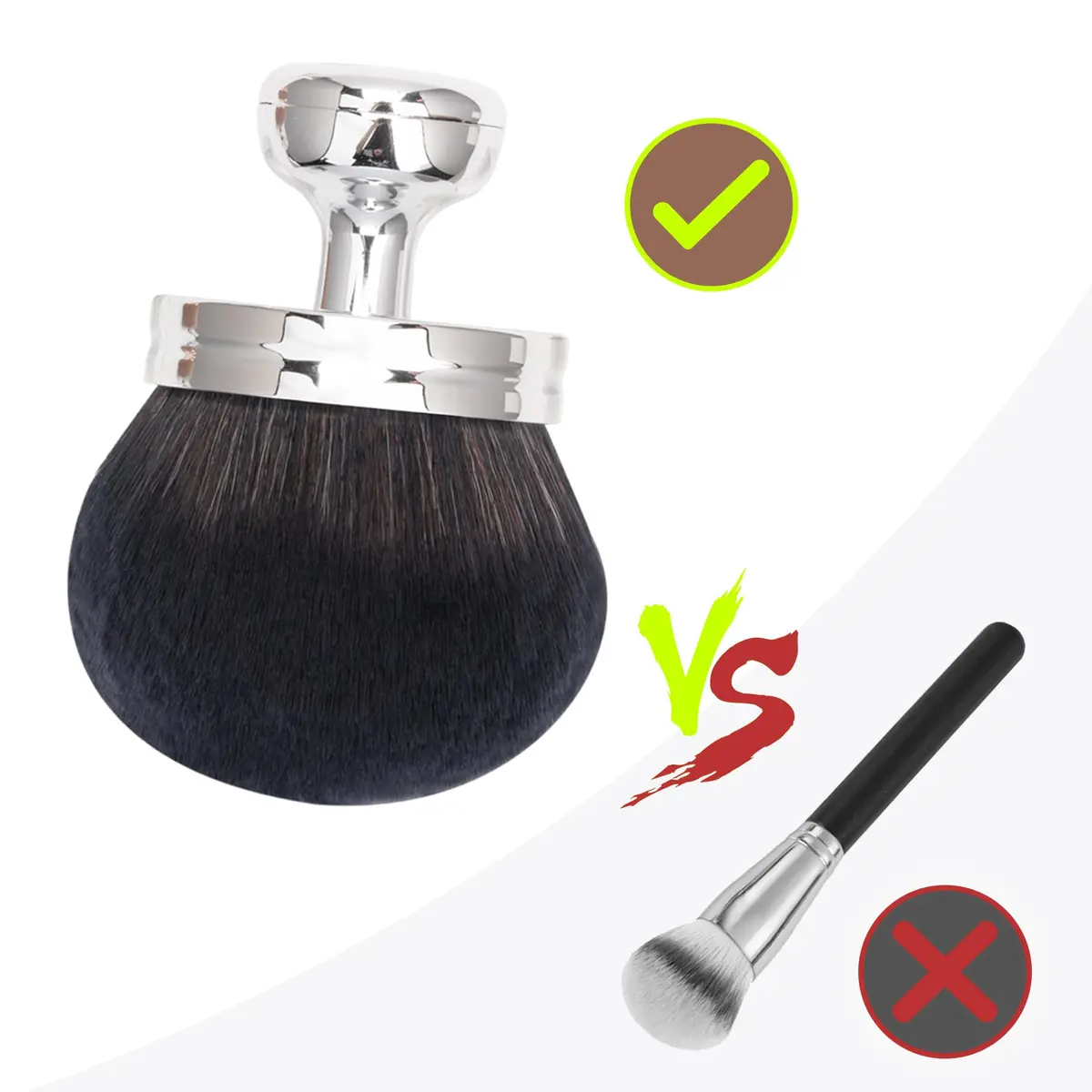 BABYSHEEP Cosmetic Brush 3.2 Inch | Extra Large Body & Face Makeup Applicator with Drawstring Bag - view 3