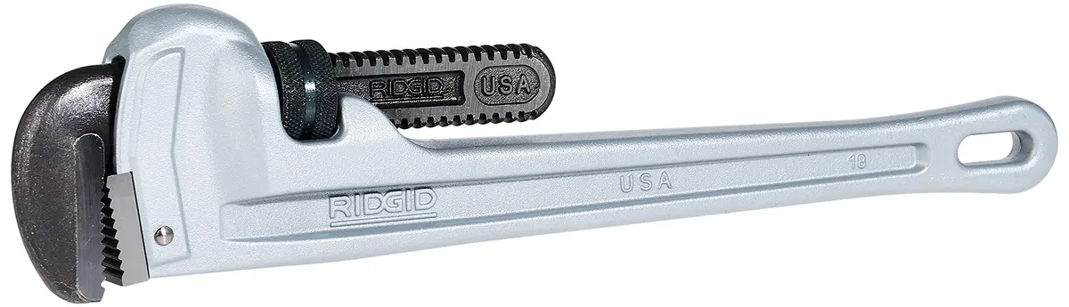 RIDGID 24" & 18" Pipe Wrench Set | Stainless & Aluminum, Heavy Duty, 3 & 2.5 Inch Capacity - main product image