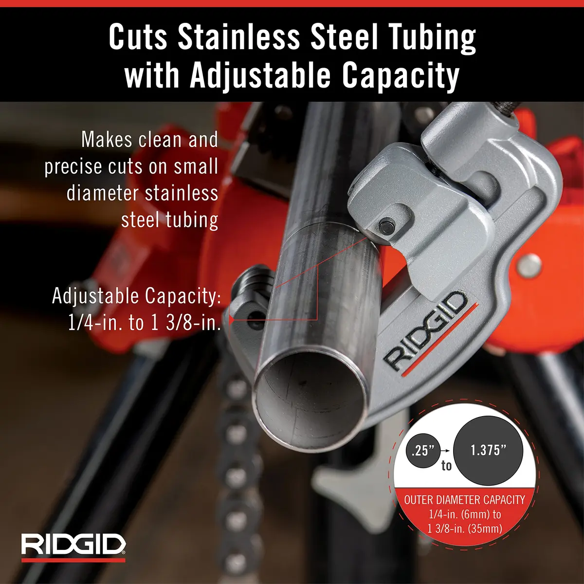 RIDGID 24" & 18" Pipe Wrench Set | Stainless & Aluminum, Heavy Duty, 3 & 2.5 Inch Capacity - view 4