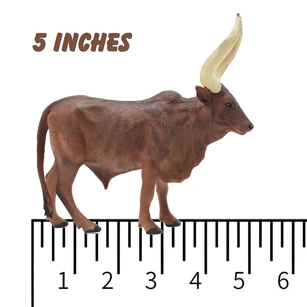 Gemini&Genius Longhorn Cow Farm Animal Figurine | Durable Wild Ox Model for Kids & Collectors - view 9