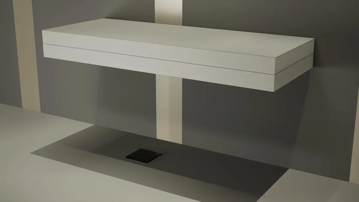 The Original Granite Bracket Floating Shower Bench Kit 12x36 Inches | Space-Saving Bathroom Decor - view 4