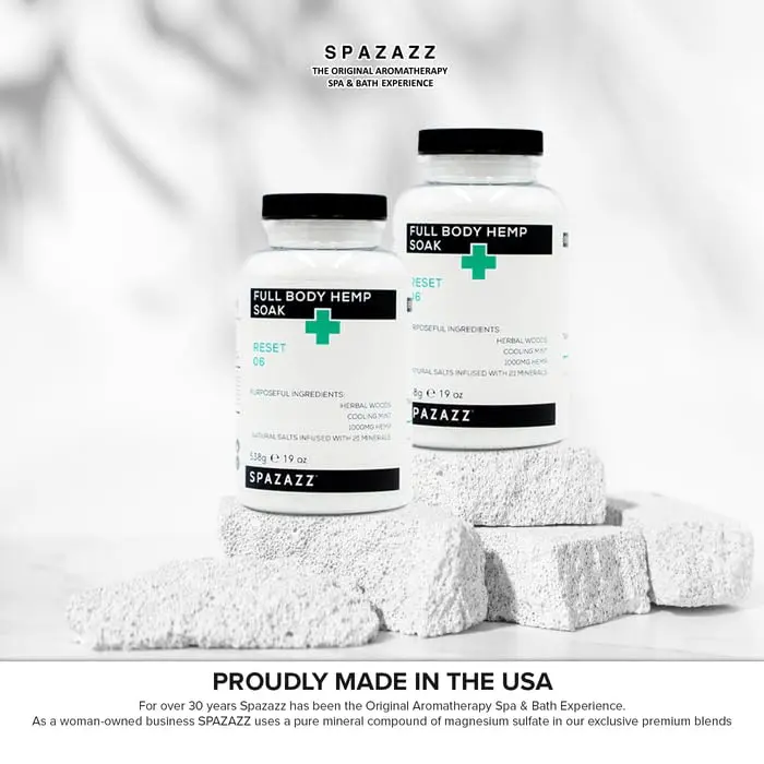 Spazazz Full Body Hemp Soak Reset 06 Aromatherapy Salt | 19 oz | Relaxing Hemp & Mineral Bath - view 6