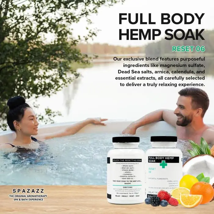 Spazazz Full Body Hemp Soak Reset 06 Aromatherapy Salt | 19 oz | Relaxing Hemp & Mineral Bath - view 4