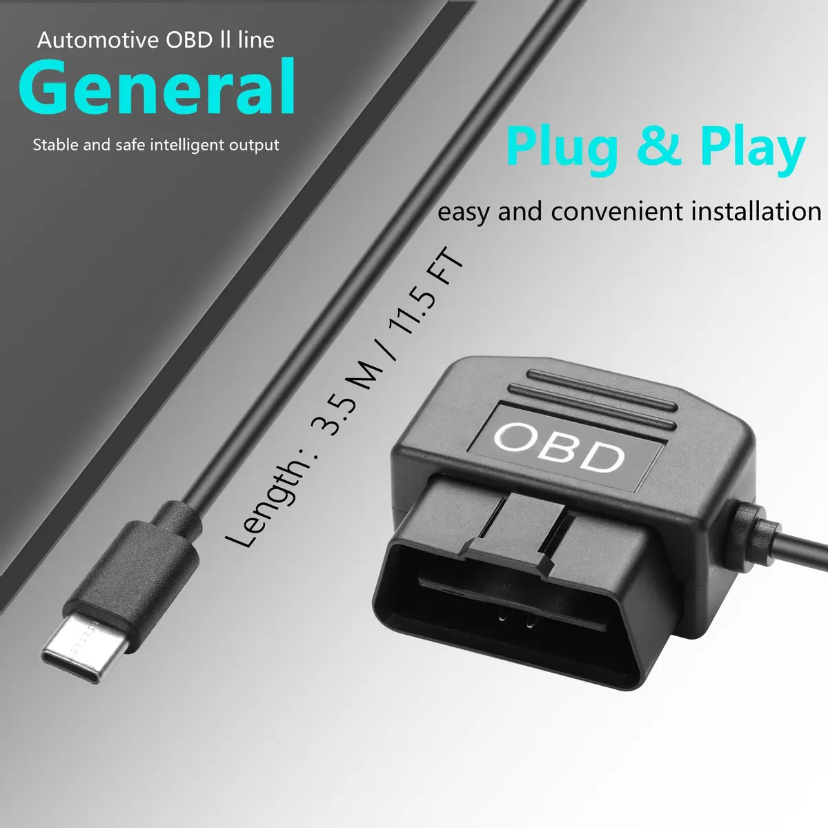 CERRXIAN OBD Power Cable for Dash Camera 3.5M | 24-Hour Surveillance with Low Voltage Protection - view 6