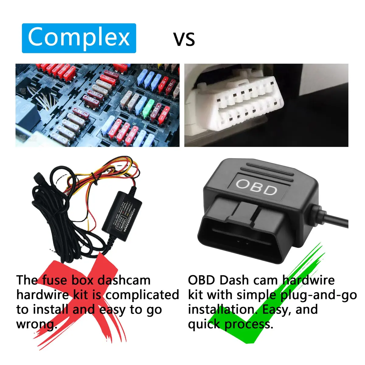 CERRXIAN OBD Power Cable for Dash Camera 3.5M | 24-Hour Surveillance with Low Voltage Protection - view 7