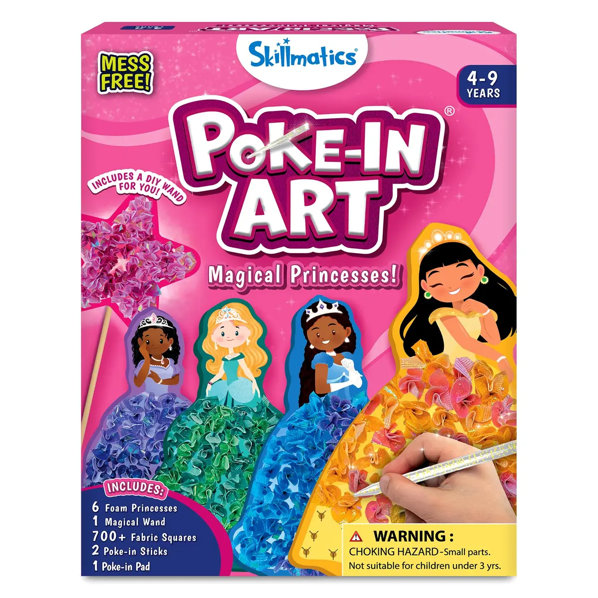Skillmatics Poke-in Art Magical Princesses Wood Craft Kit | Mess-Free Fun for Ages 4-9 - main product image