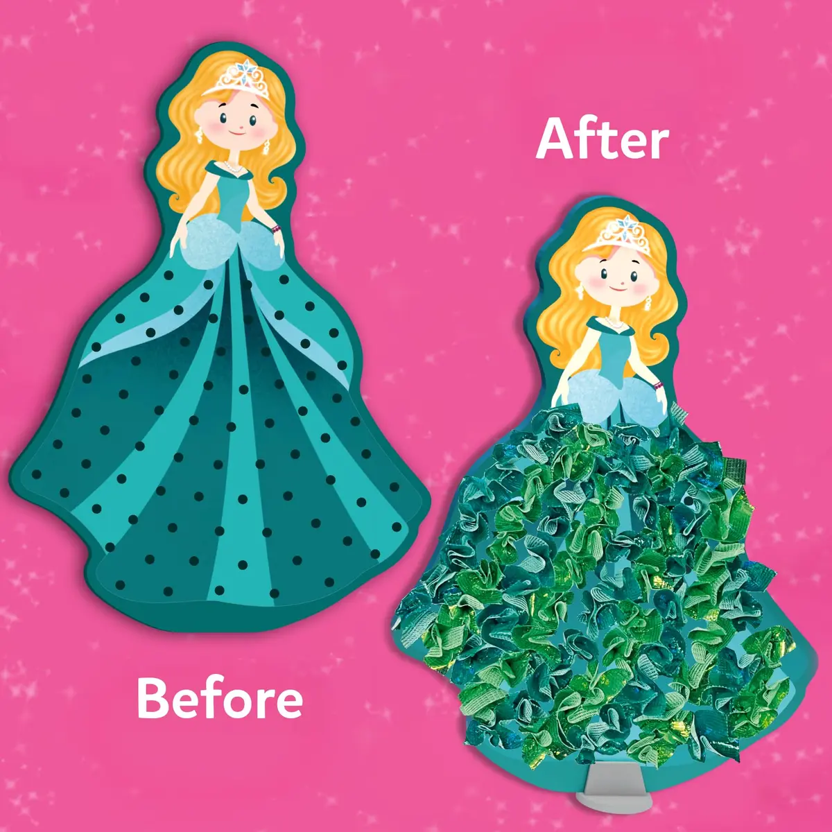 Skillmatics Poke-in Art Magical Princesses Wood Craft Kit | Mess-Free Fun for Ages 4-9 - view 6