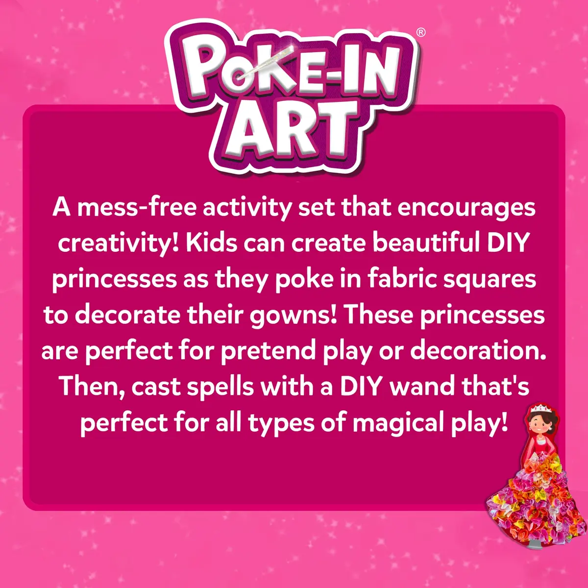 Skillmatics Poke-in Art Magical Princesses Wood Craft Kit | Mess-Free Fun for Ages 4-9 - view 9