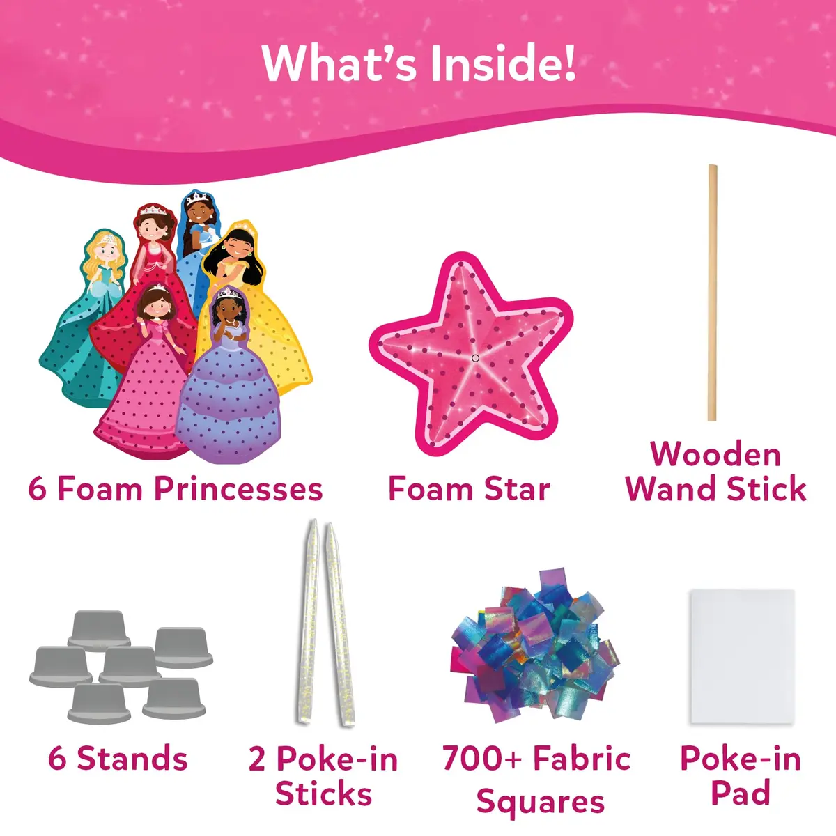 Skillmatics Poke-in Art Magical Princesses Wood Craft Kit | Mess-Free Fun for Ages 4-9 - view 3