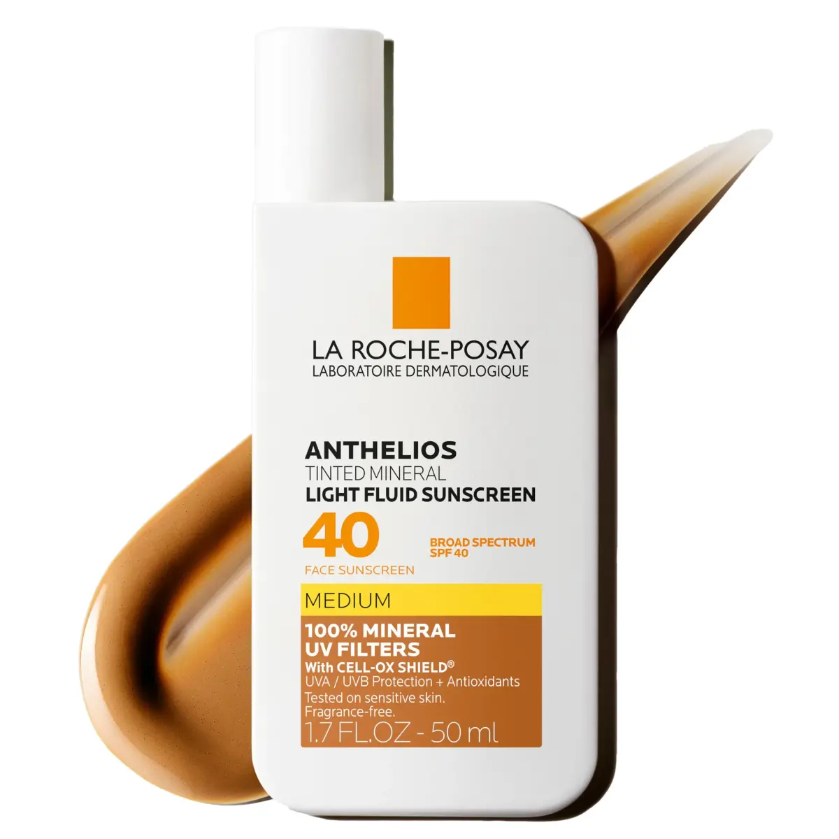 La Roche-Posay Anthelios Tinted Mineral Sunscreen SPF 40 Medium 51ml (1.7 Fl Oz) | Broad Spectrum UVA/UVB Protection - main product image