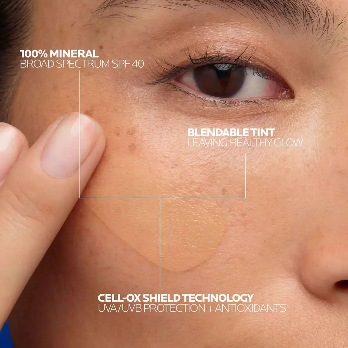 La Roche-Posay Anthelios Tinted Mineral Sunscreen SPF 40 Medium 51ml (1.7 Fl Oz) | Broad Spectrum UVA/UVB Protection - view 2