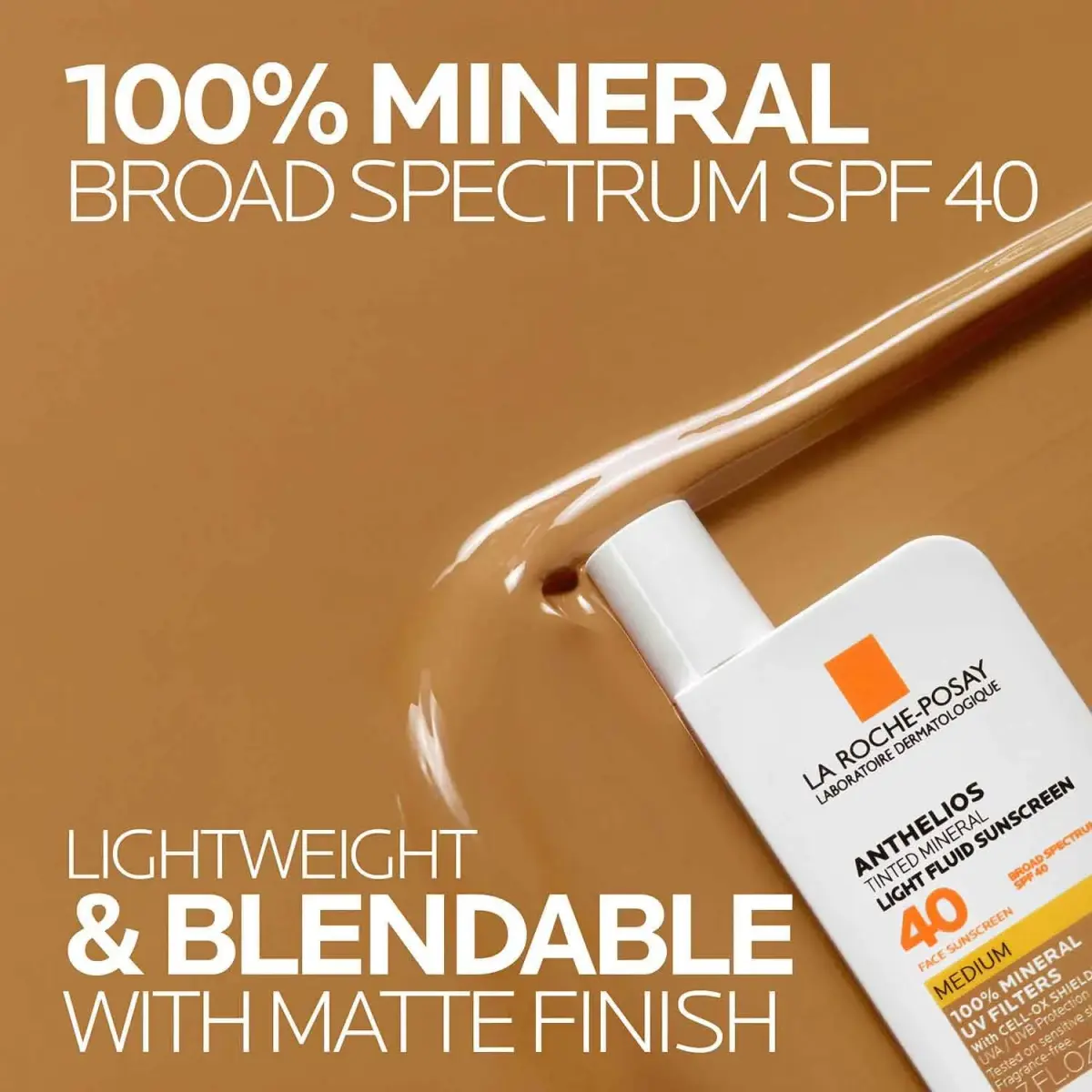 La Roche-Posay Anthelios Tinted Mineral Sunscreen SPF 40 Medium 51ml (1.7 Fl Oz) | Broad Spectrum UVA/UVB Protection - view 3