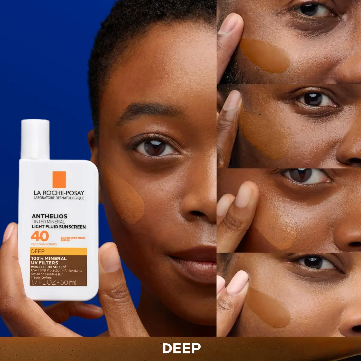 La Roche-Posay Anthelios Tinted Mineral Face Sunscreen SPF 40 Deep | 50ml (1.7 Fl Oz) | Broad Spectrum Protection - view 4