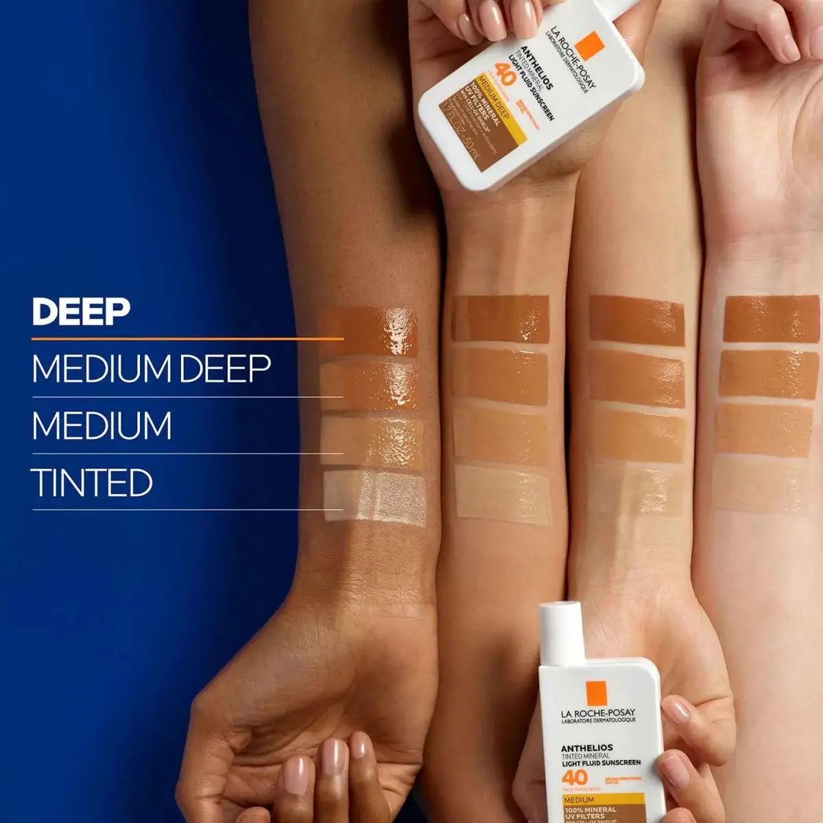 La Roche-Posay Anthelios Tinted Mineral Face Sunscreen SPF 40 Deep | 50ml (1.7 Fl Oz) | Broad Spectrum Protection - view 5
